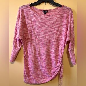 Express Space Dyed Pink & Ivory Sweater Size: XS